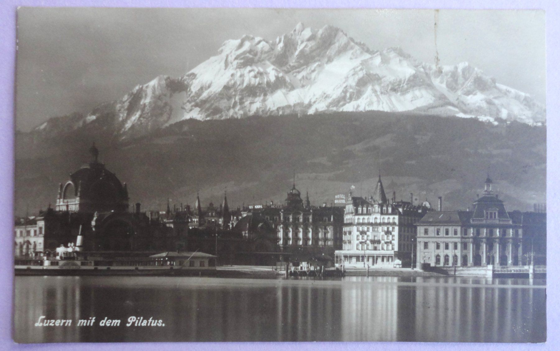 Cartoline postali: Luzern mit dem Pilatus – Difettoso da Fétigny venduto da Billy2miny