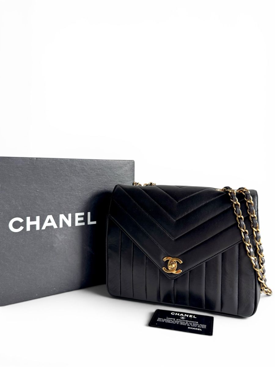 Chanel Borse da donna: Chanel Chevron Single Flap Bag Tasche – Usato da Kriens venduto da hannaandkiko