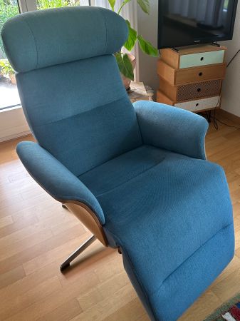 Designer Sessel verstellbar blau