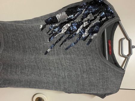 Shirt mit Glitter in XS Oversize