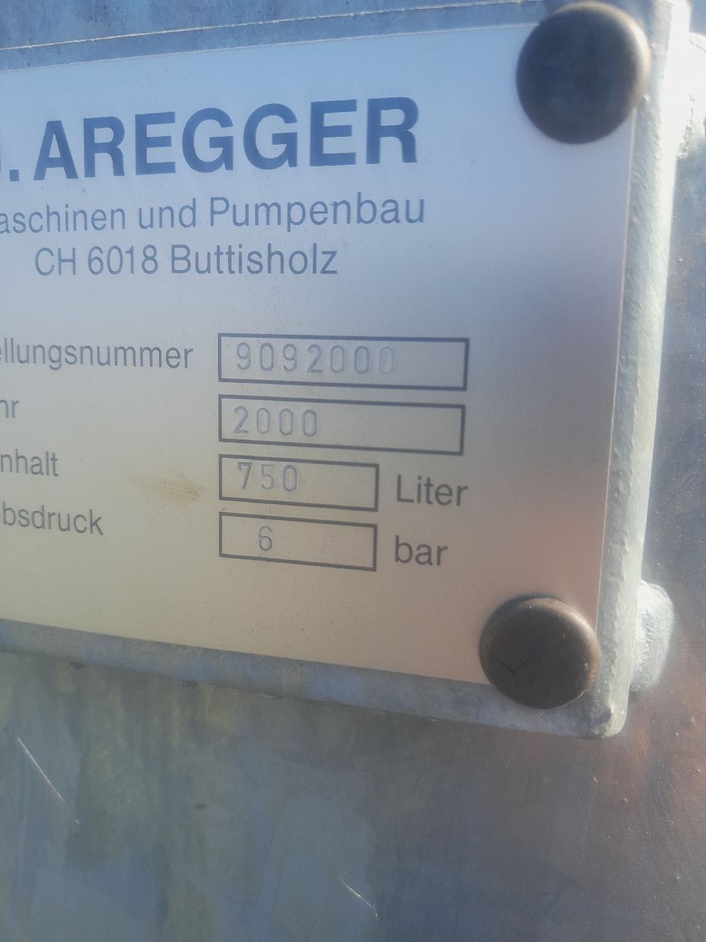 Compressori: Druckkessel 750L 6 bar – Difettoso da Buttisholz venduto da celica1988 1