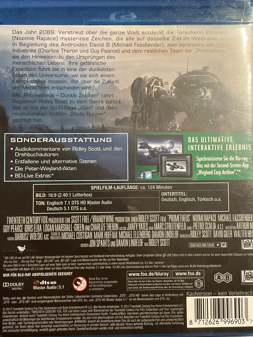 Alle DVDs: Prometheus  (2012) – Neu (gemäss Beschreibung) aus Waldenburg von Gonzo8 1