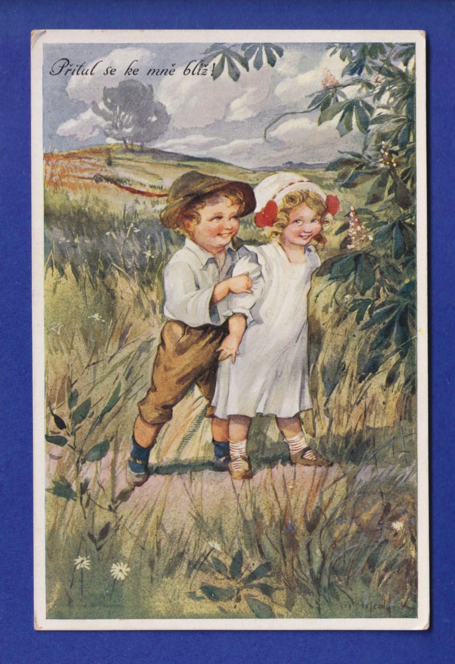 Cartoline postali: ENFANT - Joli petit couple – Usato da Pully venduto da nicecards-shop