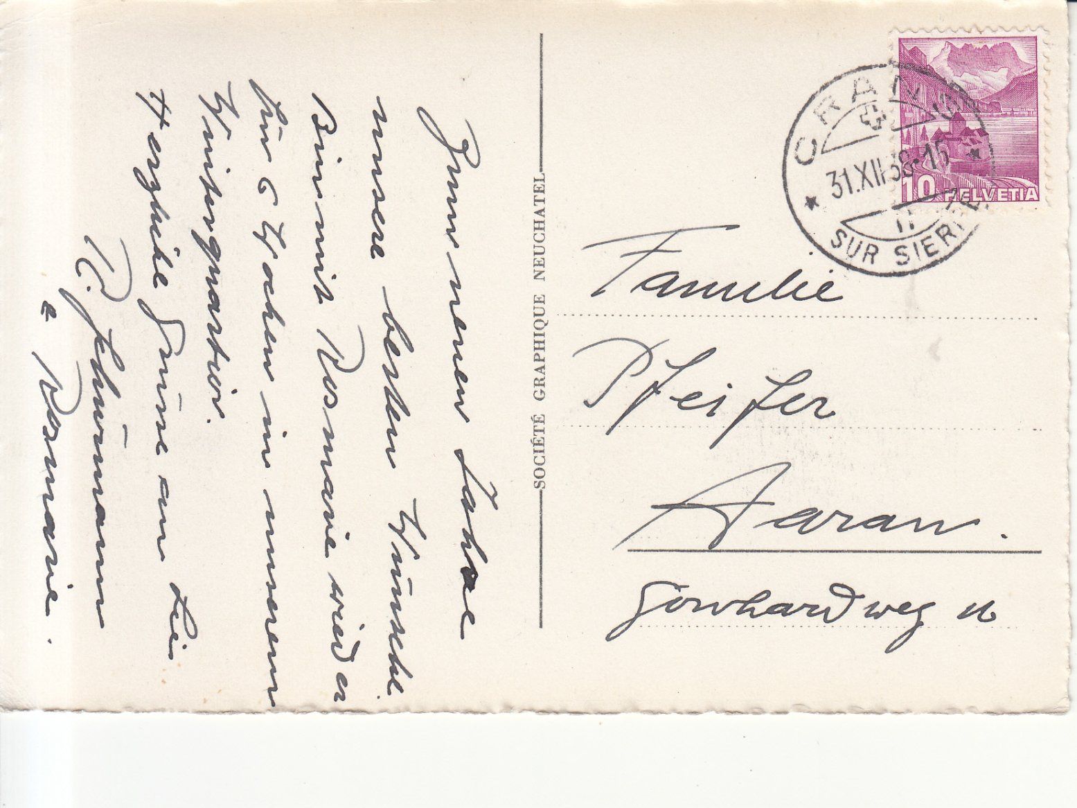 Cartoline postali: Mt. Lachaux 1938 – Usato da Bürglen TG venduto da StampGraf 1