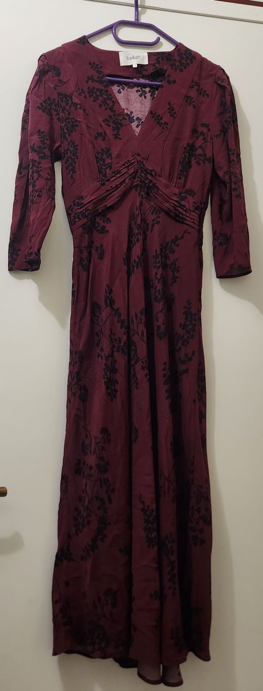 Ba&Sh Vestiti: Robe Ba&sh imprimée bordeaux taille 1( S/M) – Usato da Niedergösgen venduto da Eva2410 1