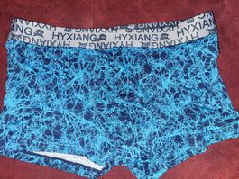 Herren Boxershorts Gr. M HYXIANG blau/schwarz neu