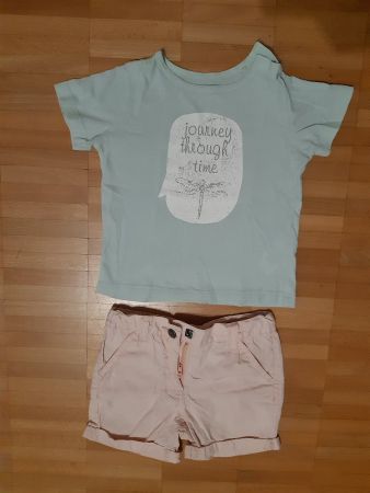 Sommer-Set T-Shirt + Shorts Gr. 74/80 (impidimpi)