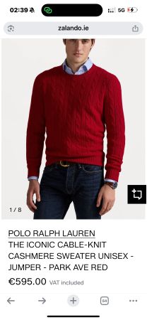 Polo Ralph Lauren Cashmere Pullover Bordeaux XL NEU