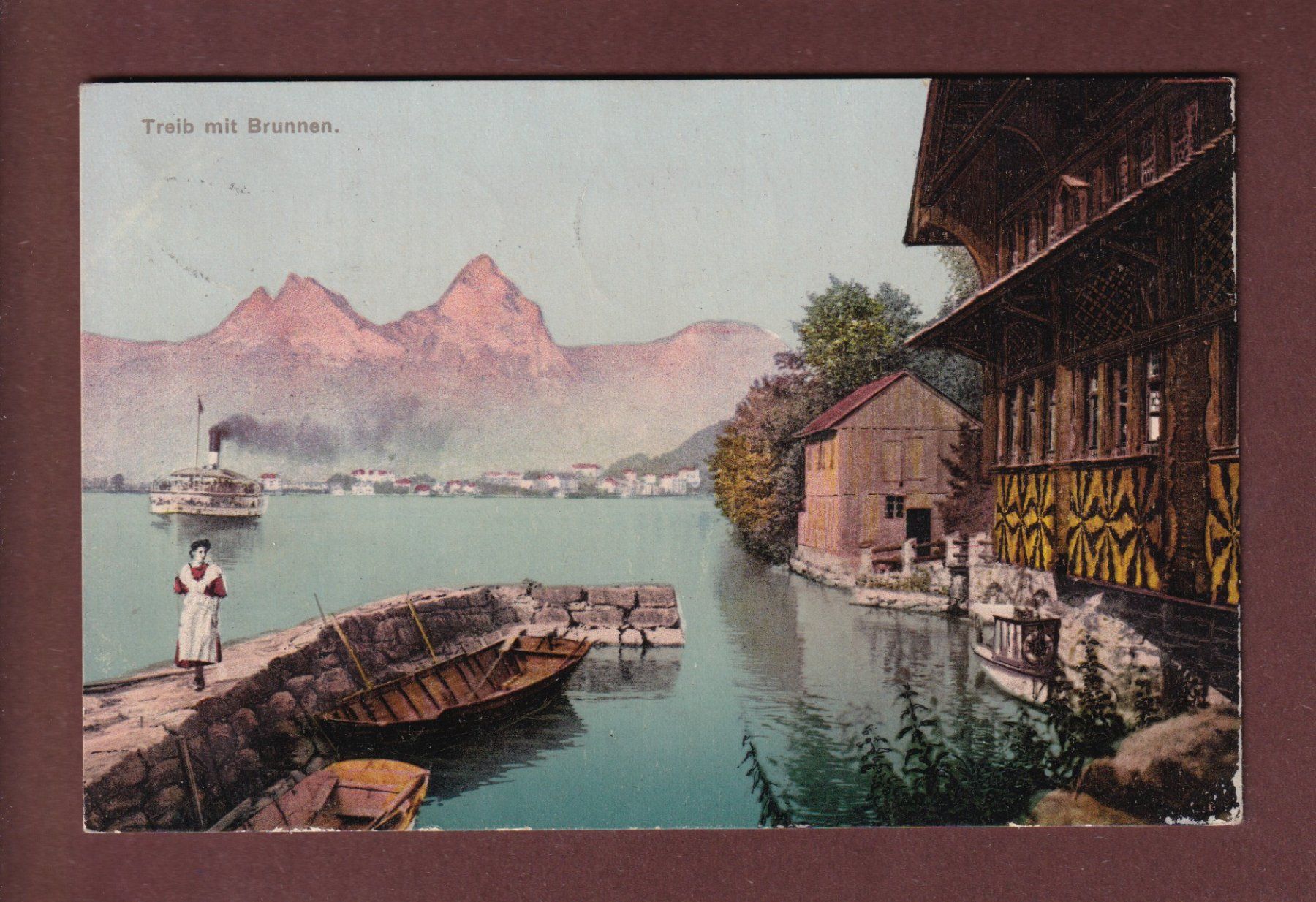 Ansichtskarten: TREIB mit Brunnen - 1927 – Gebraucht aus Pully von nicecards-shop