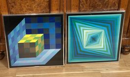 Victor Vaserely: Rhombus & Tridim C. Kunstdruck, Éd. Griffon