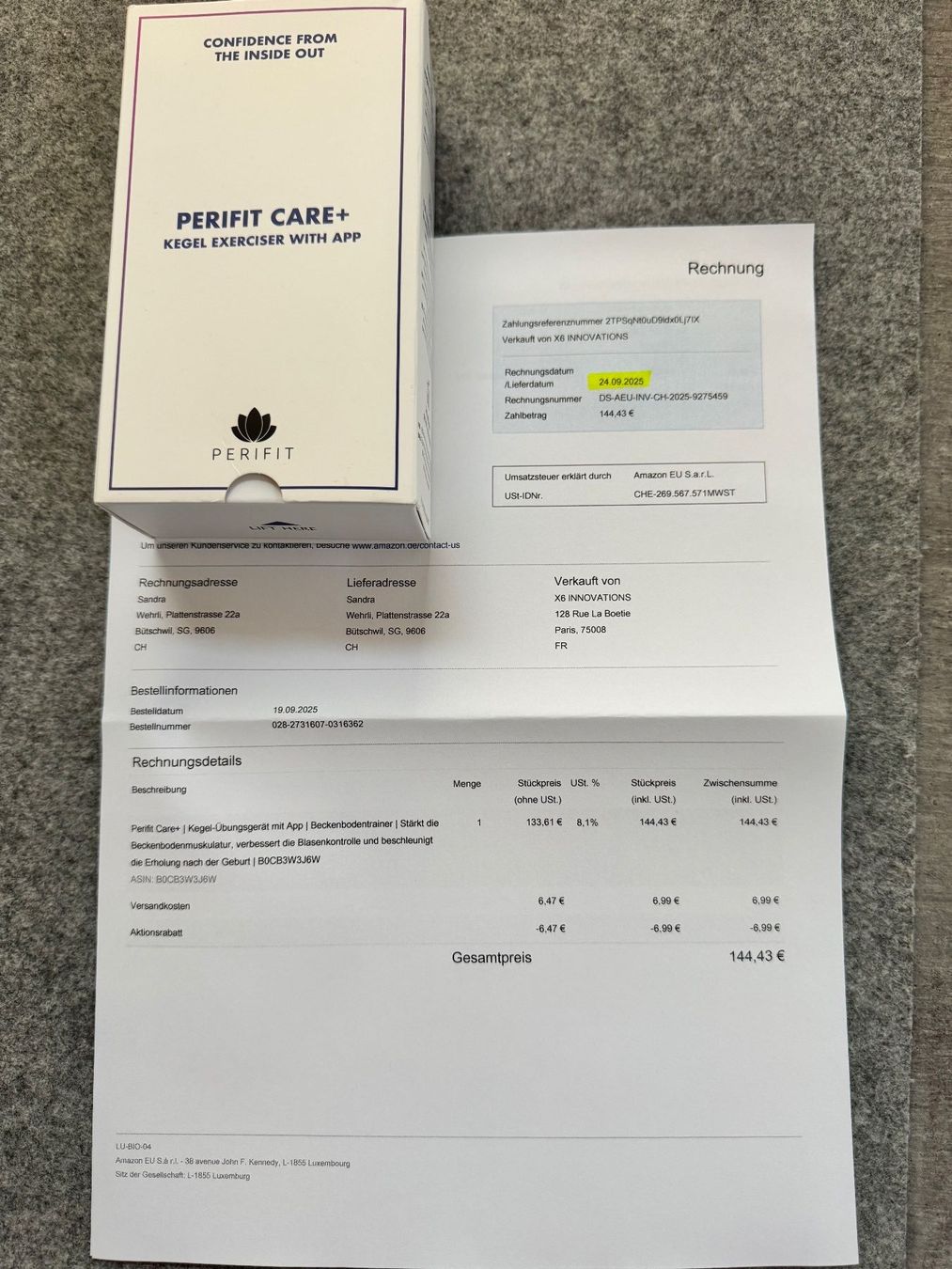 Medizinische Geräte: Perifit Care+ Beckenbodentrainer – Neu (gemäss Beschreibung) aus Bütschwil von Chewies 2