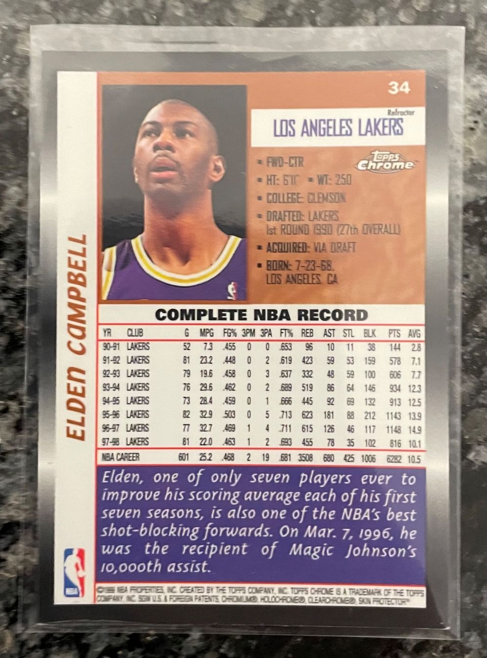 Nba Sammelbilder & Trading cards: NBA Elden Campell Topps Chrome 98/99 Refractor Card – Neu (gemäss Beschreibung) aus Muttenz von joba23 1