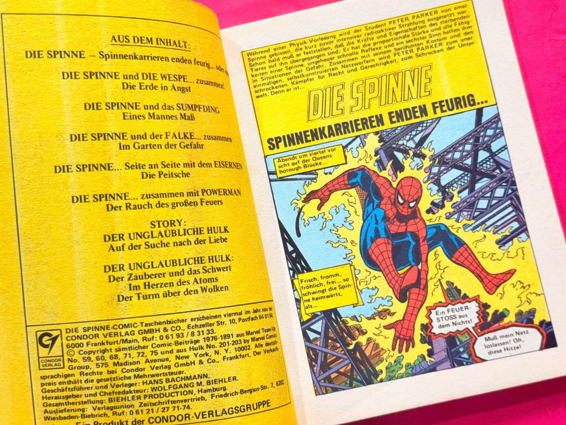 BD: Marvel Comics Die Spinne Spider-Man TB Nr. 9 Hulk Condor – D'occasion à Zuerich par SonderArt-Wertgut 2