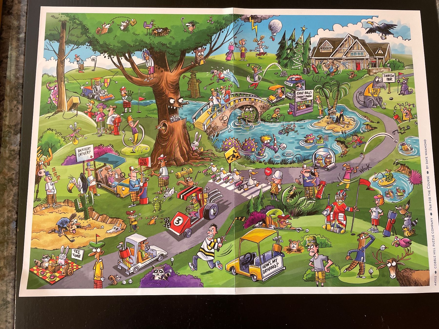 Puzzles: Comic Puzzle Doodle GOLFPLATZ 1000 Teile (random cut) – Gebraucht aus buch am irchel von Hildoceras 1