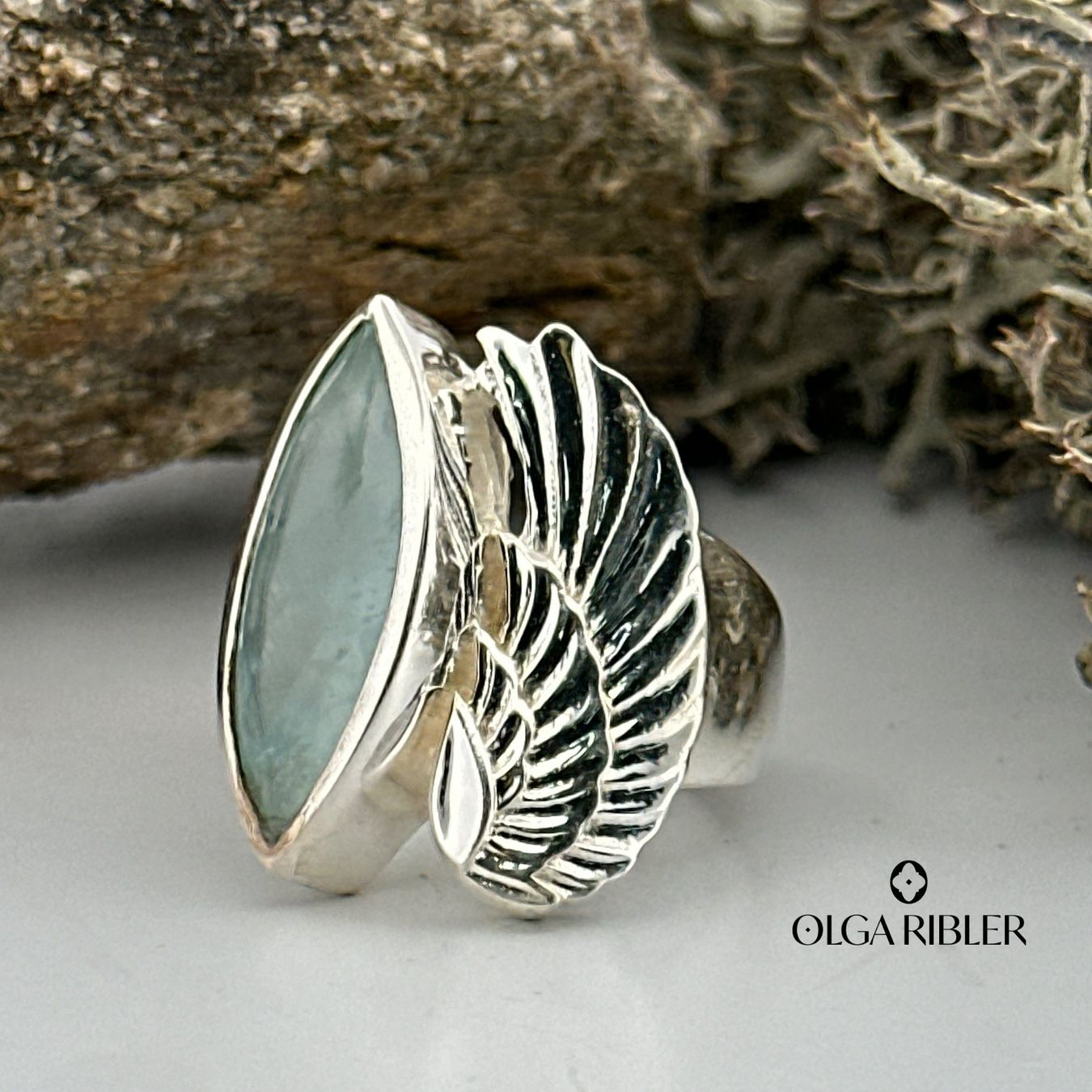 Olga Ribler Anelli: Unikate Silber Ring 925 Grösse 52 mit Aquamarin – Nuovo (secondo la descrizione) da Luzern venduto da Schmuckoutlet 5