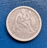 USA Dime 1875 cc Seated Liberty Silber