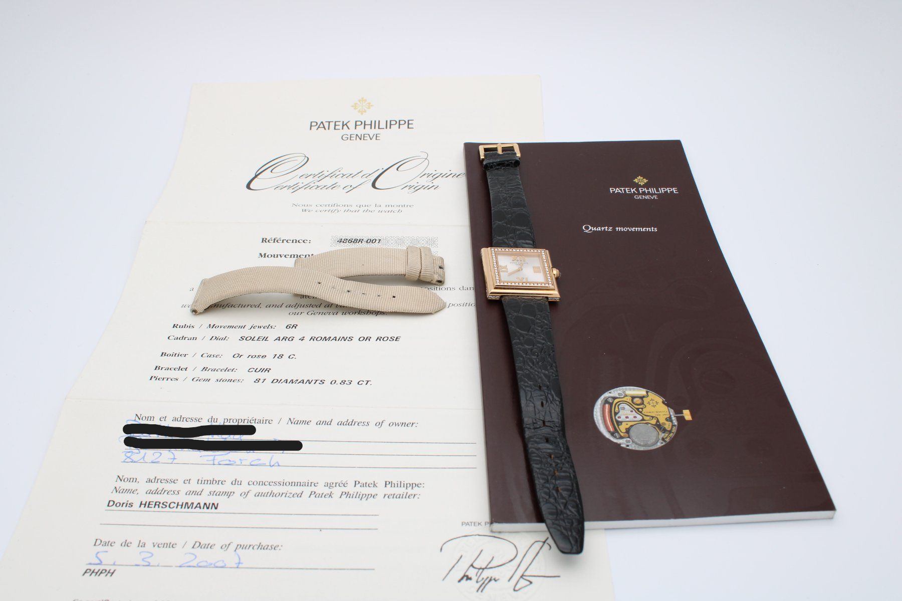 Patek Philippe Orologi: Patek Philippe Gondolo 18K ref. 4868R-001 mit Papier – Usato da Brüttisellen venduto da AlphaOmega05 3