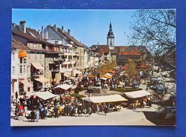 Ansichtskarte,  Bulle, Place de la promenade 