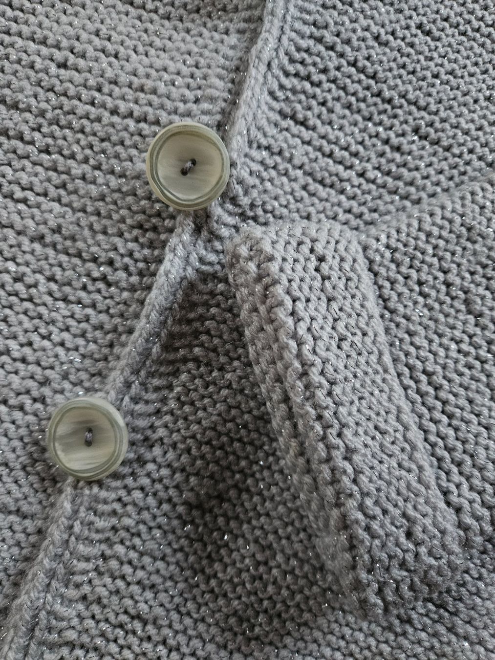 Giacche & Cappotti: Wunderschöne Jacke, handgestrickt, ca. 116/122, mit Glitzer! – Usato da Rifferswil venduto da fle_5nqr 1
