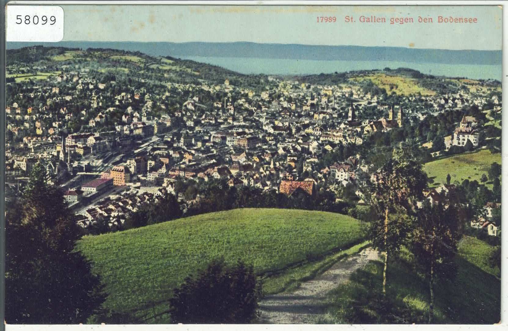 Cartoline postali: St. Gallen gegen den Bodensee - Litho – Usato da Ettingen venduto da Kartenplanet