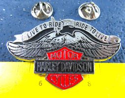 HD HARLEY-DAVIDSON "LIVE TO RIDE RIDE TO LIVE" 2NÄGEL-PIN GE