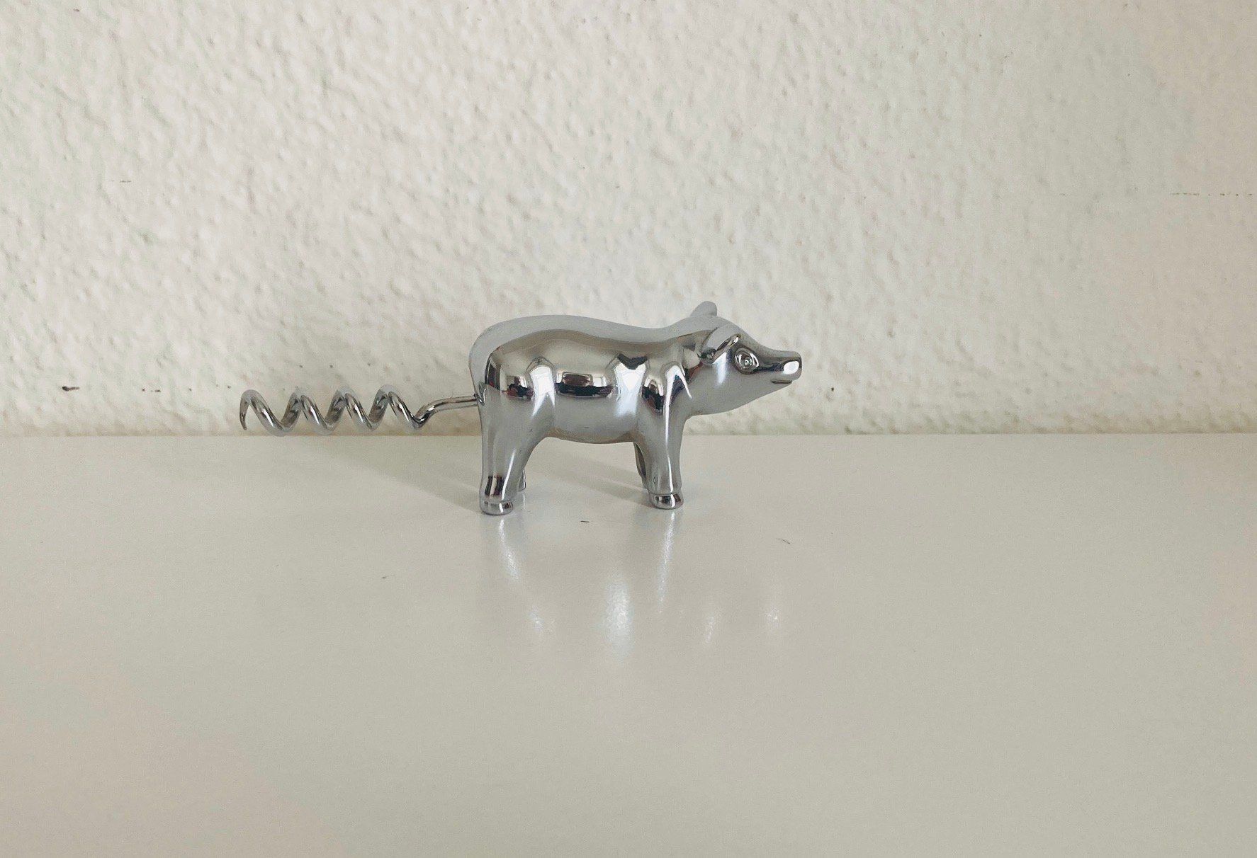 Flaschenöffner & -verschlüsse: Korkenzieher Schwein / glänzendes Metall – Gebraucht aus Zürich von cornetto55 3
