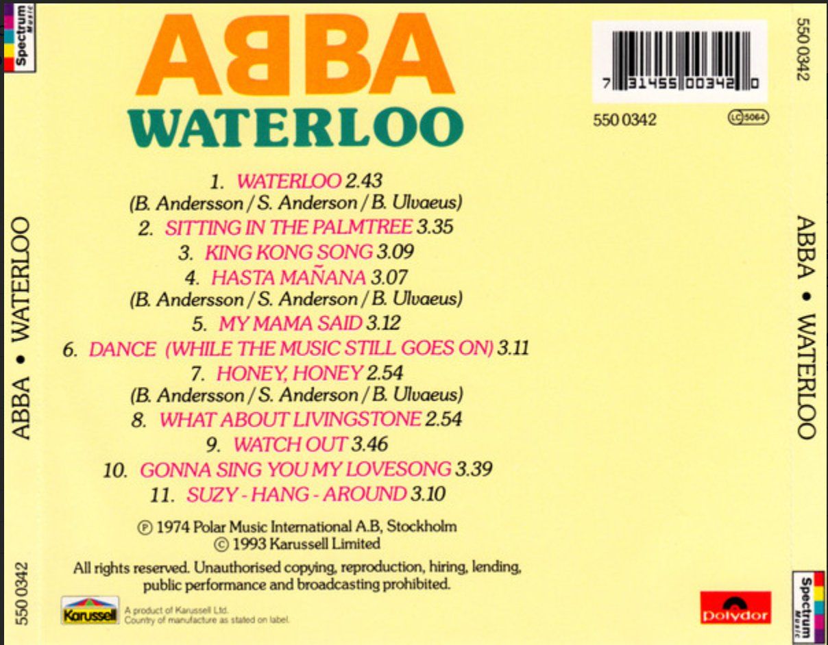 CD: ABBA - Waterloo – Usato da Brunnen venduto da Barfly5 1