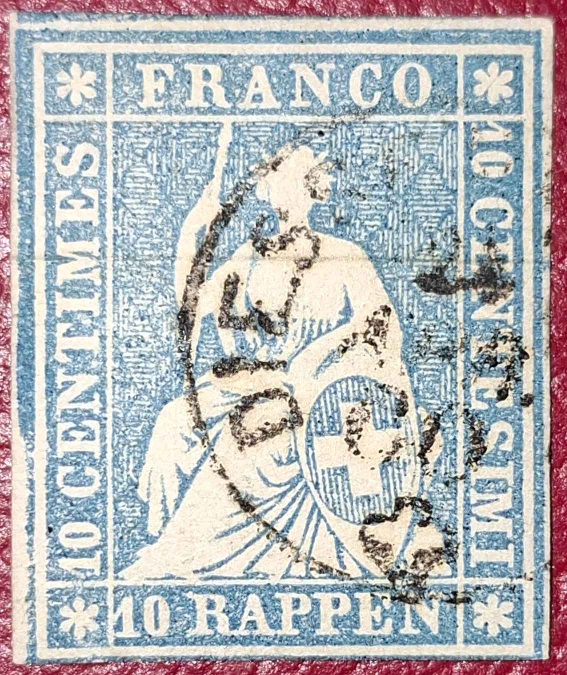 Alle Briefmarken: Strubel 23G Rhombenbild speziell – Gebraucht aus Balgach von SIMEON27 1