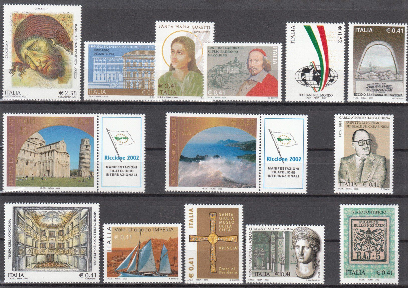 Alle Briefmarken: Italien 2002 postfrisch – Gebraucht aus Bürglen TG von StampGraf 4