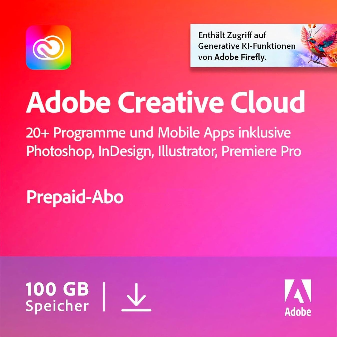 Software: Adobe Creative Cloud All Apps | PC/Mac | 1 Monat 100GB – Usato da Pieterlen venduto da bervine