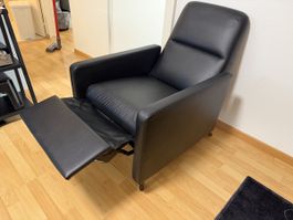 Sessel Kunstleder Schwarz