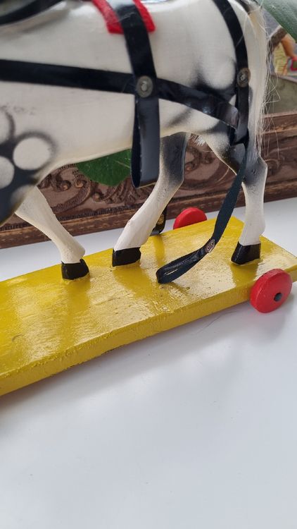 Jouets: Antikers Nachzieh - Pferd  Erzgebierge? – D'occasion à Lobsigen par Tatzi 2