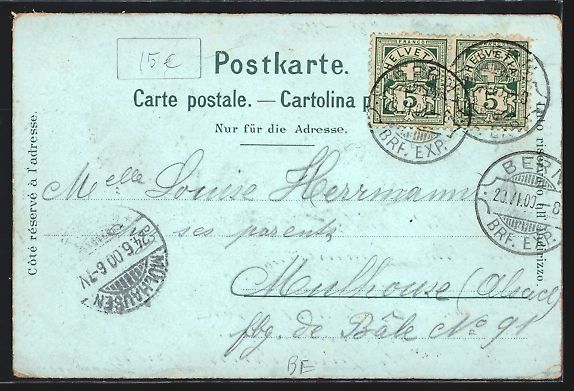 Cartes postales: Mondschein-Lithographie Bern, Lorraine,  – D'occasion à Berlin par bartko-reher 1