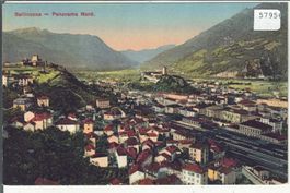 Bellinzona - Panorama Nord - Litho
