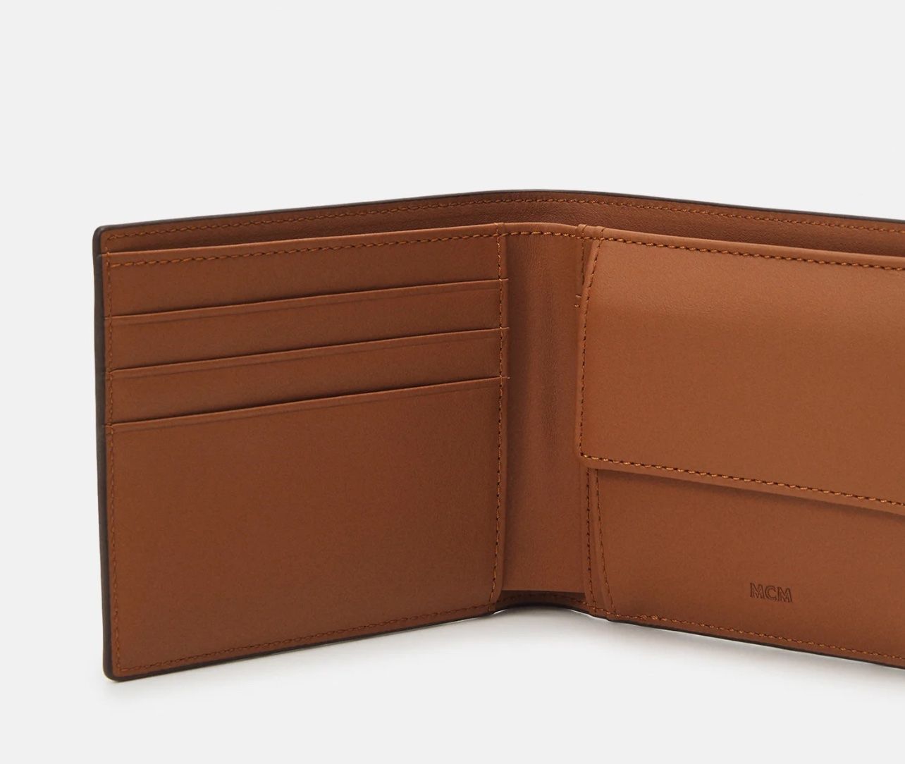 Mcm Portafogli: *MCM LAURETOS SMALL WALLET UNISEX - WALLET, Cognac – Nuovo e nell'imballaggio originale da Oberaach venduto da Dandy2021 2