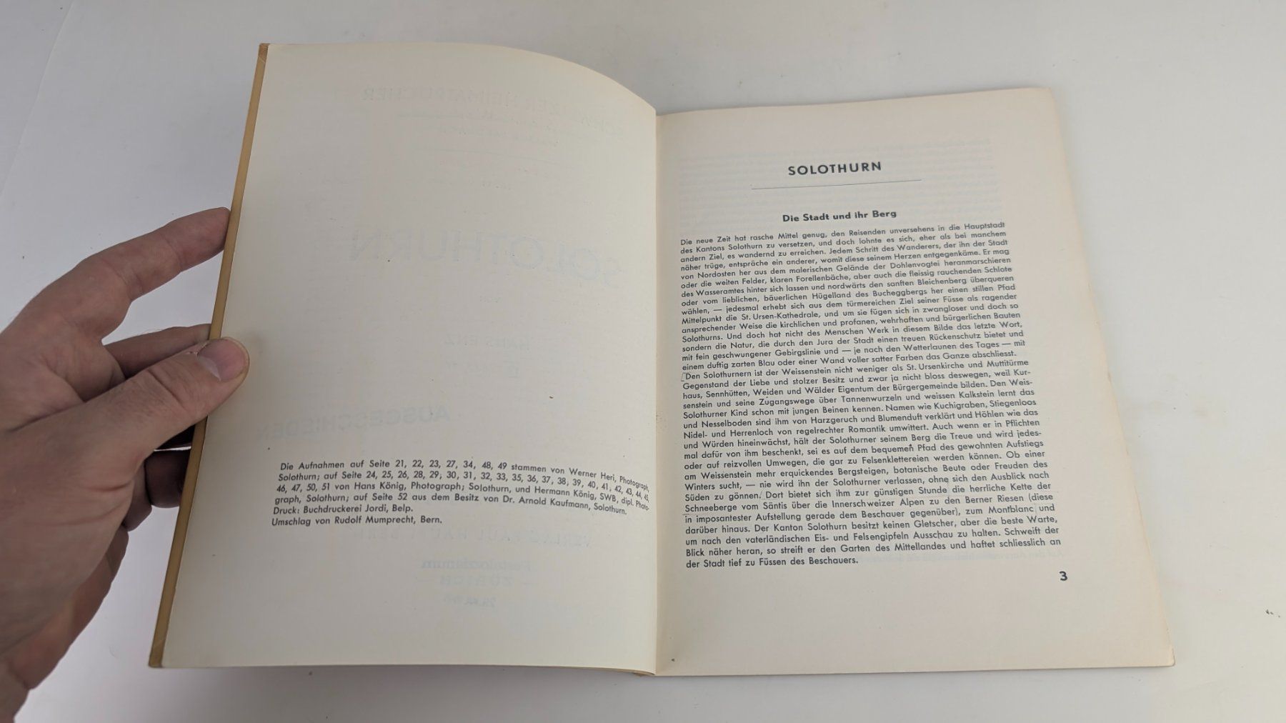 Libri: Schweizer Heimatbücher Nr. 11 Solothurn 1946 Hans Enz – Usato da Zürich venduto da axolottchen 4
