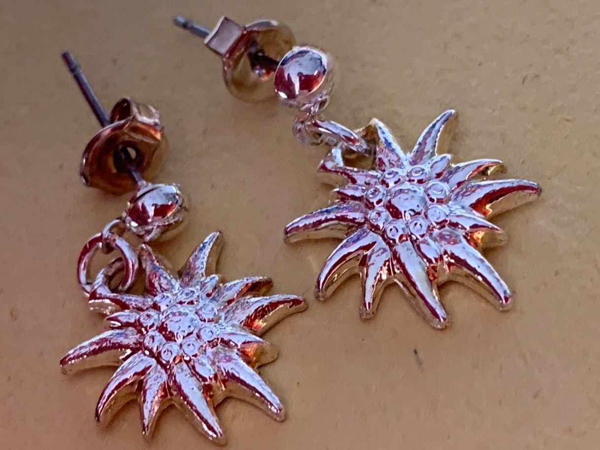 Ohrringe & -stecker: Ohrhänger Edelweiss silbrig – Neu (gemäss Beschreibung) aus Dittingen von Bellevista