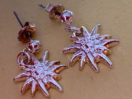 Ohrhänger Edelweiss silbrig