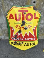 Grosses AUTOL EXTRA Emailleschild Auto Oel Petromobilia
