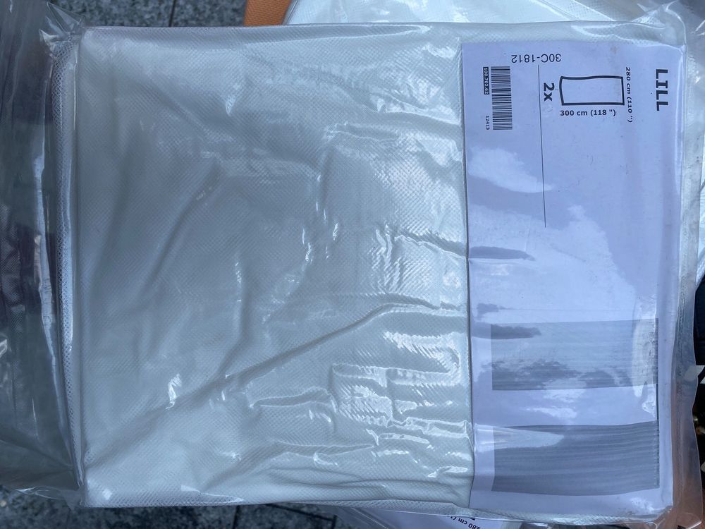 Ikea - Coppia di Tende Bianche in Voile Misura 300 cm x 280 cm