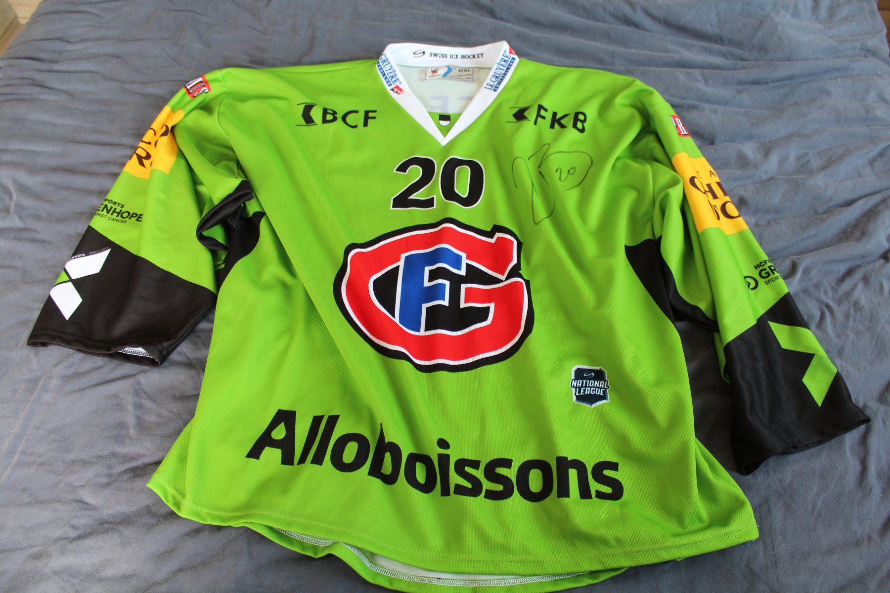 Canottiere & Pantaloni: Trikot Reto Berra Gotteron Gameworn – Usato da Giffers venduto da attila07 1