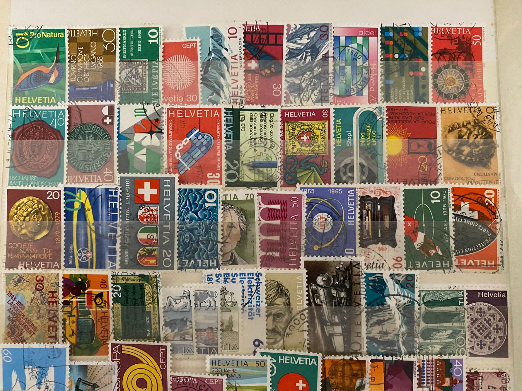 Tutti i francobolli: Briefmarken Sammlung Schweiz 80 ,stuck – Usato da matten b. interlaken venduto da jfran17 1