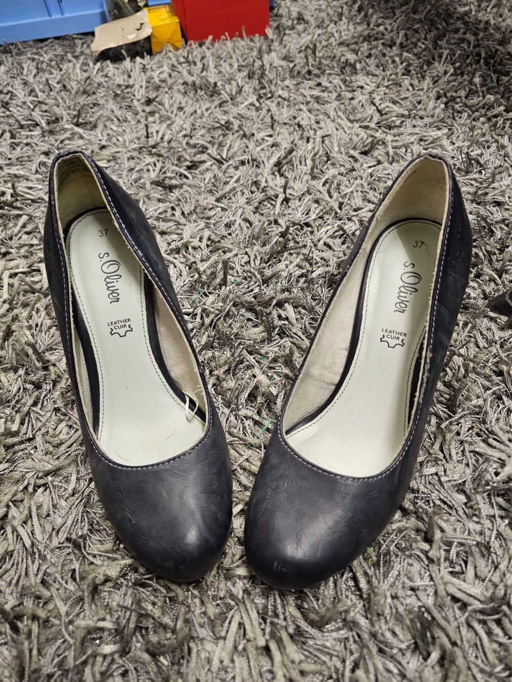 S.Oliver Damenschuhe: S.Oliver Lederstiefeletten Gr. 37, Dunkelblau – Gebraucht aus Zürich von iwa_7wfj 1