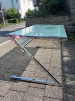 Design Büro Tisch aus Glass und Stahl