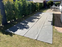 Vorzeltteppich grau aus Gummi 2.5m x 7m ideal dür Camping