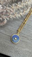 Edle & ruhige Kette mit LAPIS LAZULI wasserfest Edelstahl