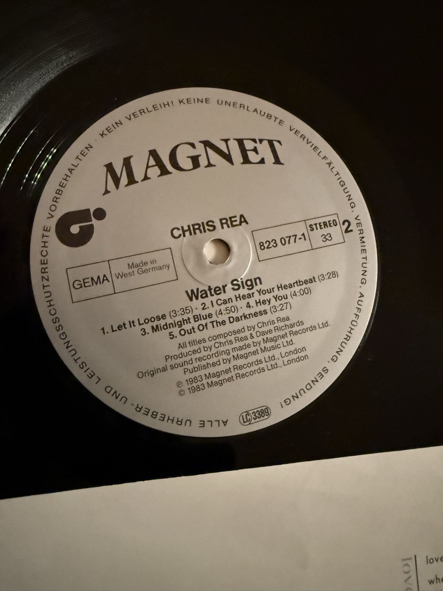 Dischi in vinile: Chris Rea - Water Sign LP - Schallplatte – Usato da Goldach venduto da Messerguru 7