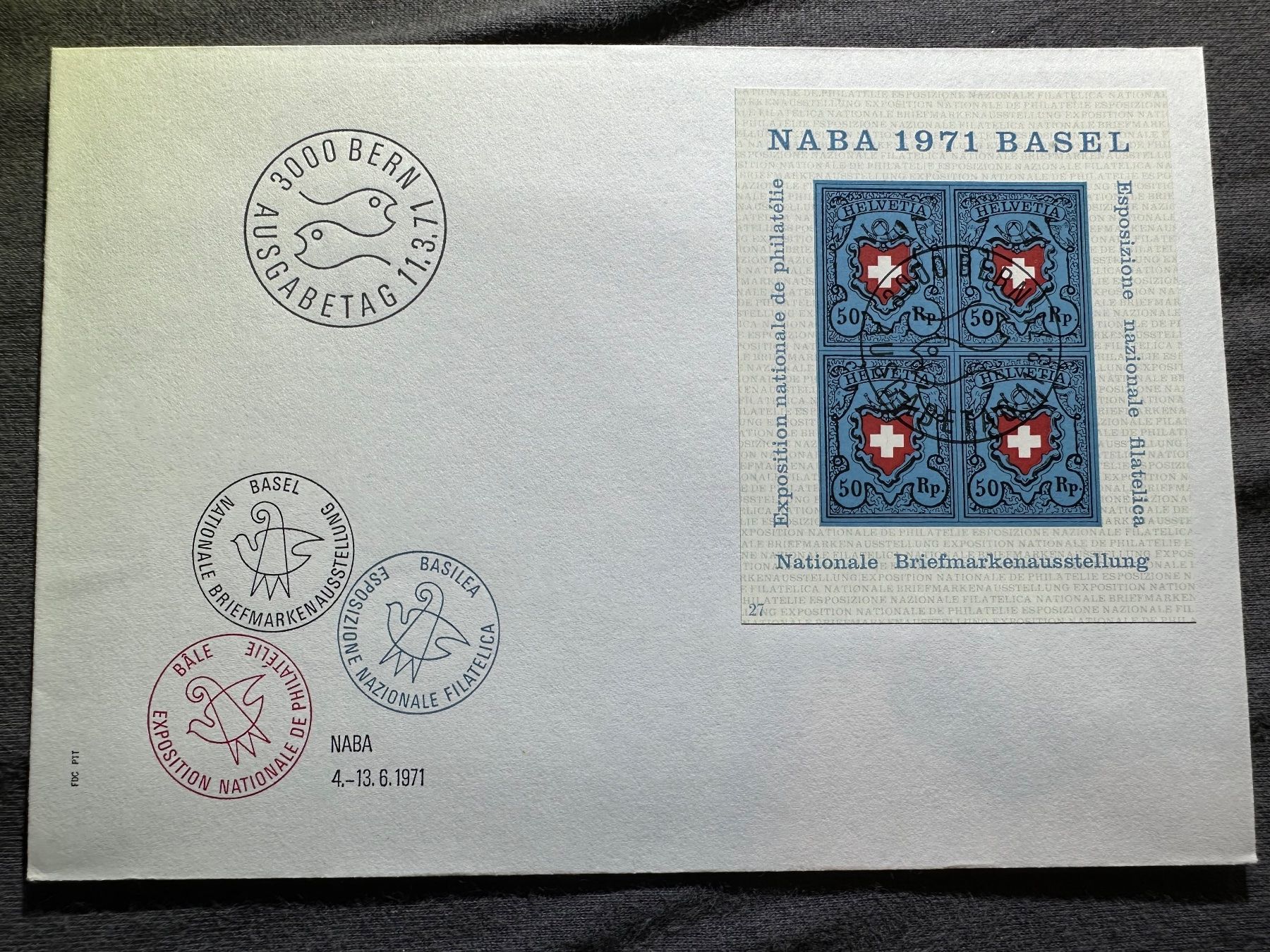 Tutti i francobolli: 1971 NABA FDC Ersttagumschlag – Usato da Stettfurt venduto da 2442