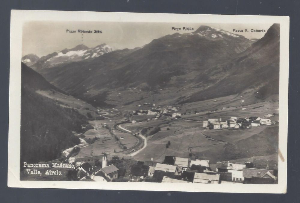 Panorama MADRANO, Valle, AIROLO 1937 Kaufen auf Ricardo