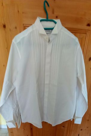 Schönes Weisses Hochzeitshemd  Gr 38